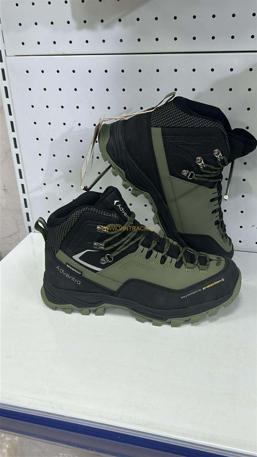 Buy ADVENTRA Men’s Waterproof Trekking Shoes, Mid-High Ankle Hiking Boots, Grey, Round Toe, Cushion Comfort - Image 6