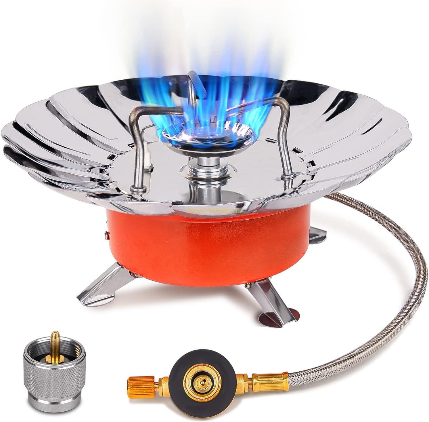 PORTABLE STOVE WITH PIPE  WINDPROOF  ( GAS STOVE OUTDOOR)