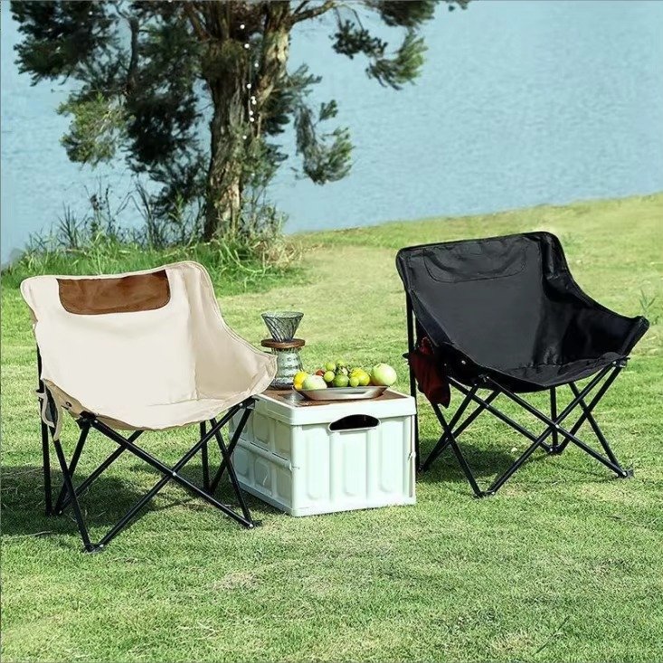 Steel Camping Chair Foldable with Backrest | Portable Folding Chair for Travel, Picnic, Beach, Garden, Trekking, Car Trips, Outdoor Camping Use Foldable Camping Chair for Adults - Image 2