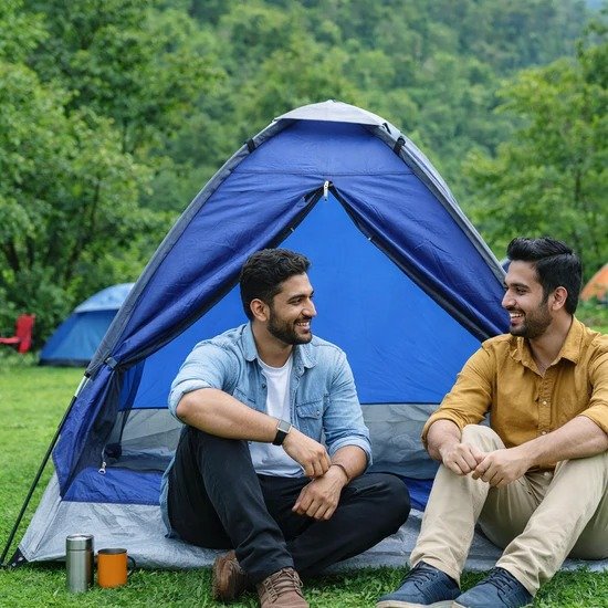 Adventra 2Person Camping Tent | Water Resistant |UV Protection|Wind ready |Portable | ET1102 | Navy Blue - Image 6
