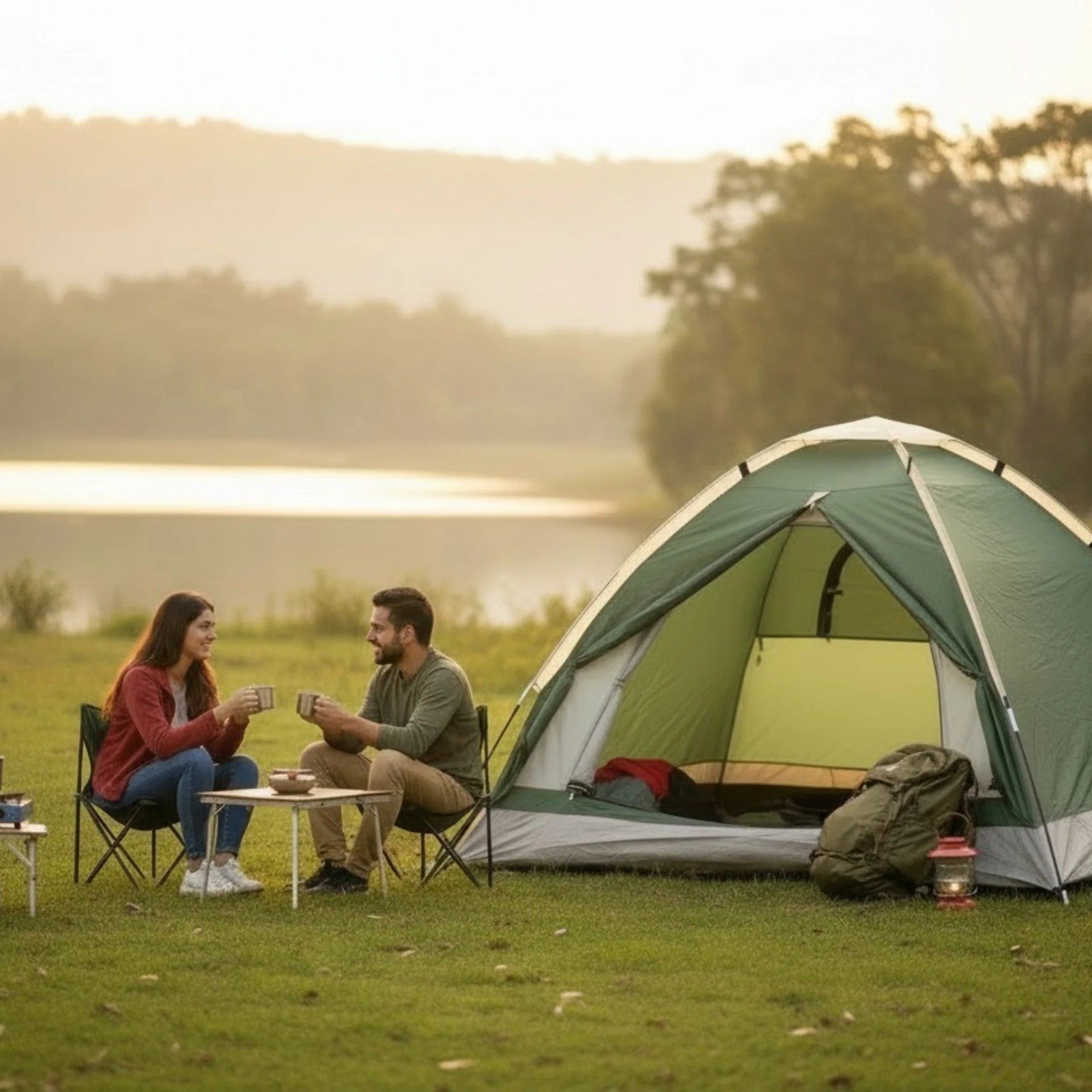 Adventra 2Person Camping Tent | Water Resistant |UV Protection|Wind ready |Portable | ET1102 | Green - Image 3