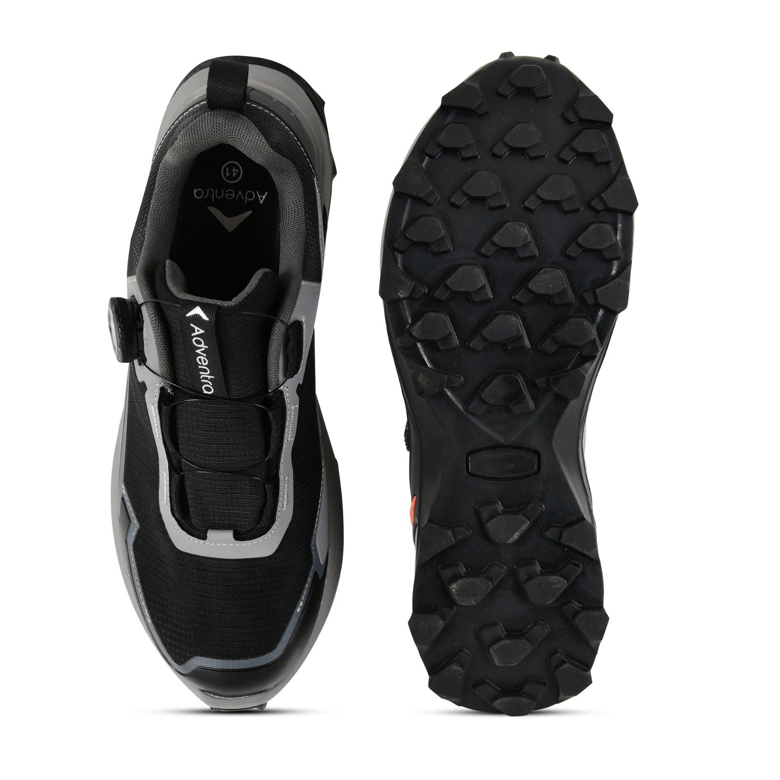 Men Waterproof Low-Top Hiking Shoes with Auto-Lacing (ET1102) Grey - Image 2